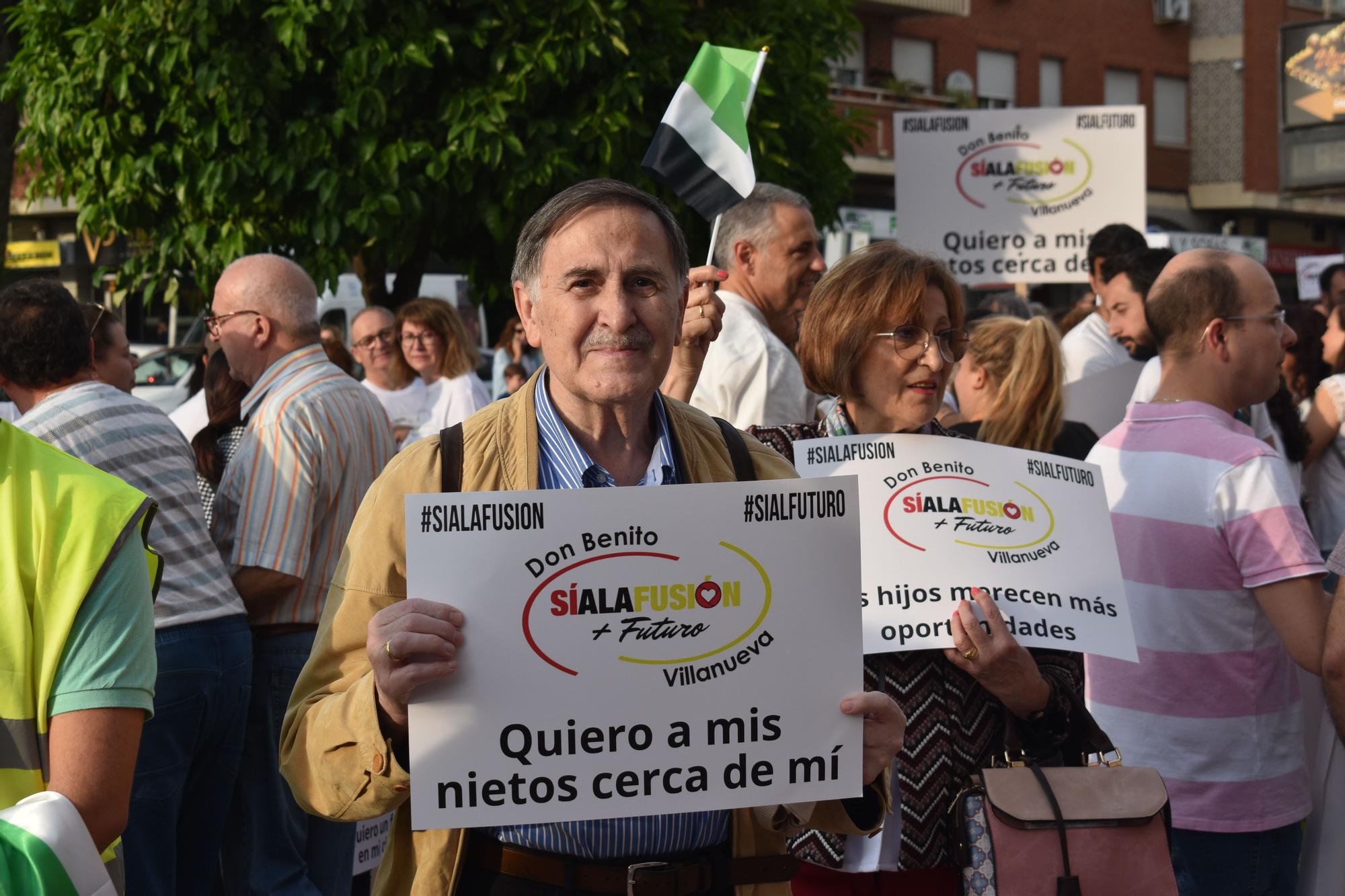 Manifestación en Don Benito por la fusión con Villanueva