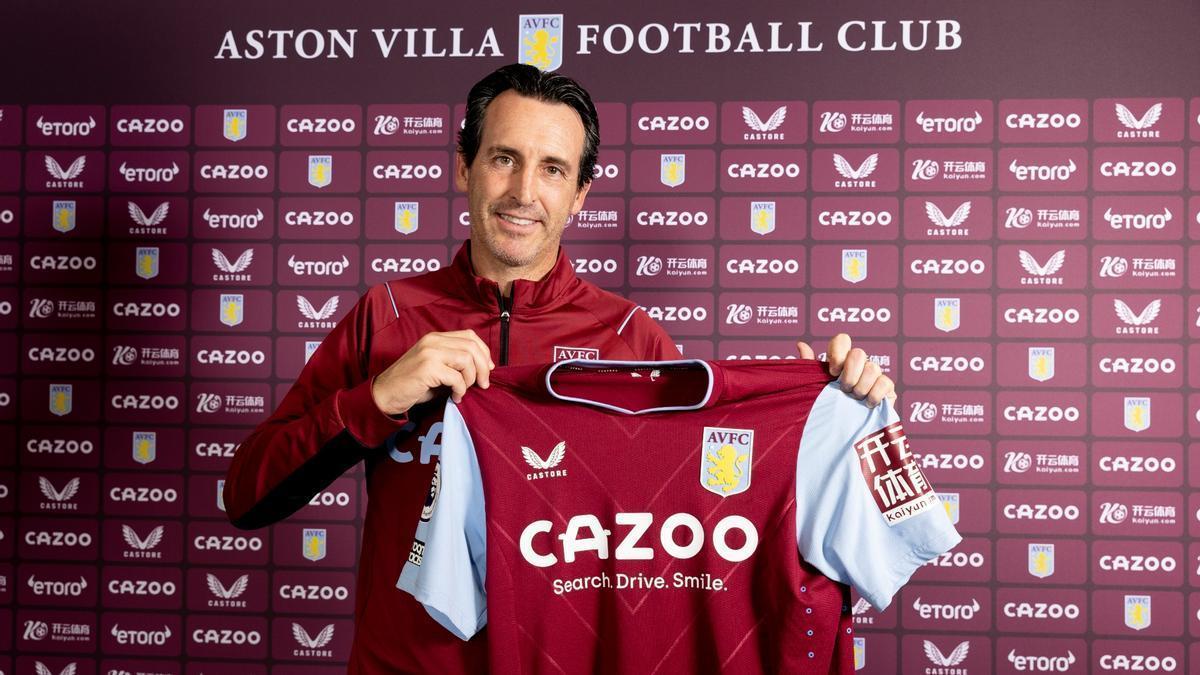 Unai Emery, en su presentación como nuevo entrenador del Aston Villa, hace un par de meses.