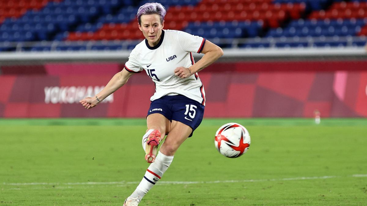 Megan Rapinoe, durante el partido entre Estados Unidos y Países Bajos.