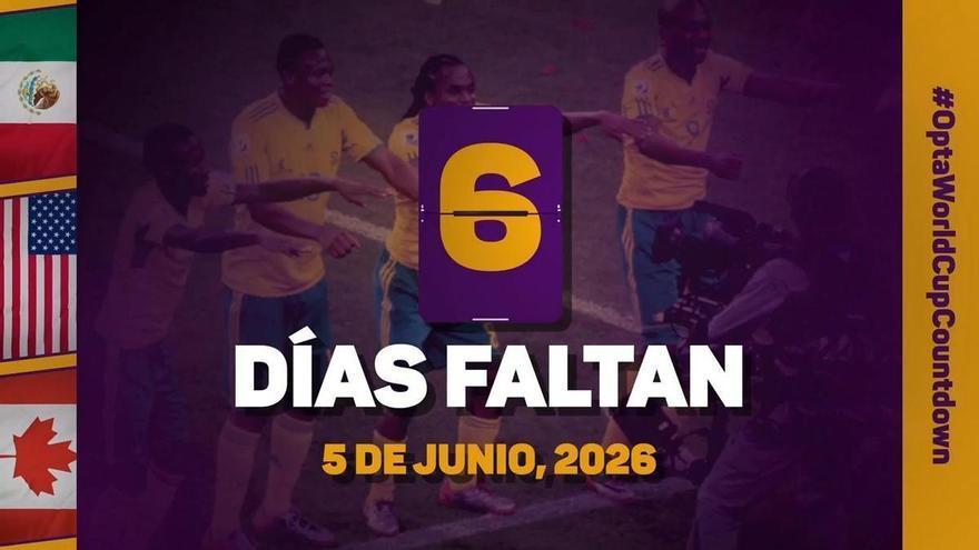 La cuenta atrás de Opta - 6 días para el Mundial