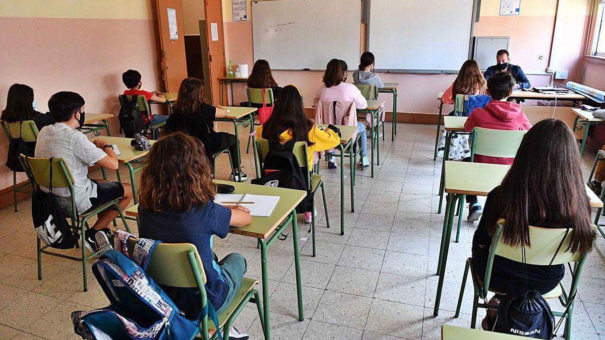 Alumnos en un centro educativo de A Coruña.