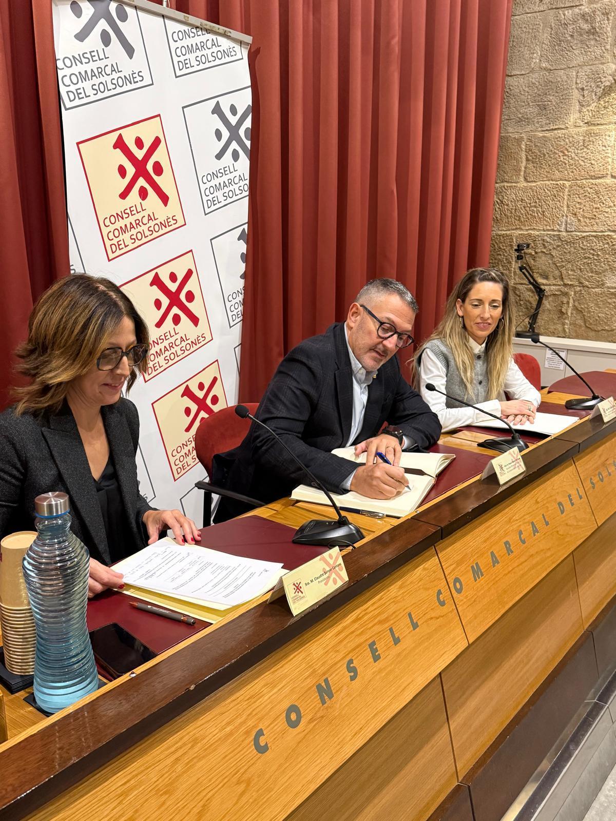 El conseller Sàmper al Consell Comarcal del Solsonès