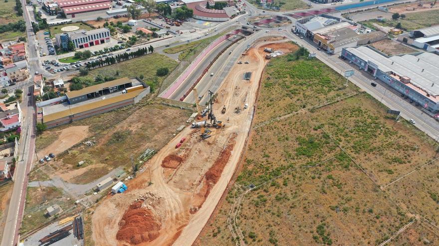 Las obras del acceso en tren a PortCastelló, a vista de pájaro (pincha y verás los detalles)