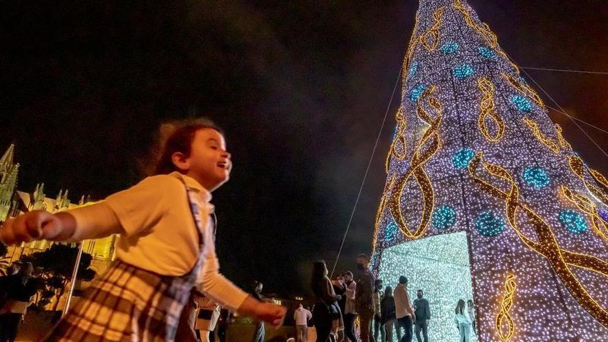 Weihnachtsbeleuchtung in Palma de Mallorca.