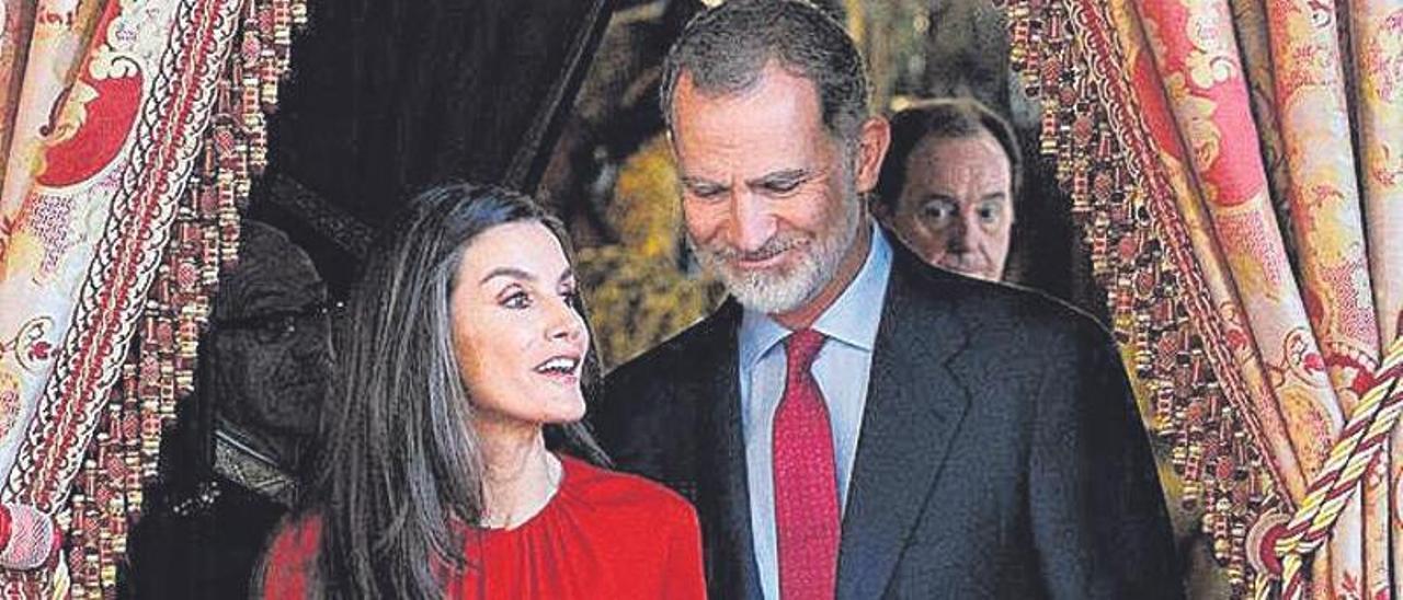 El Rey Felipe VI y la Reina Letizia la pasada semana en el Palacio Real.