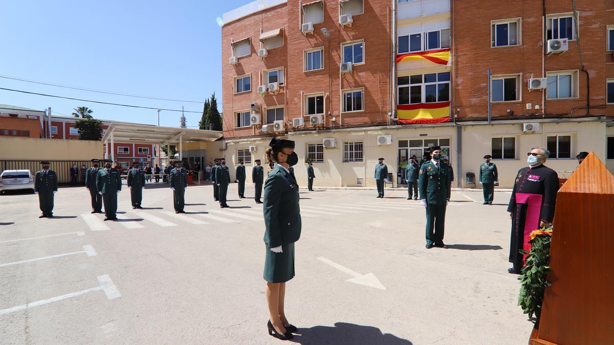 Un momento del acto en la Comandancia hoy.