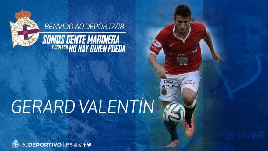 Gerard Valentín fitxa pel Deportivo de la Corunya