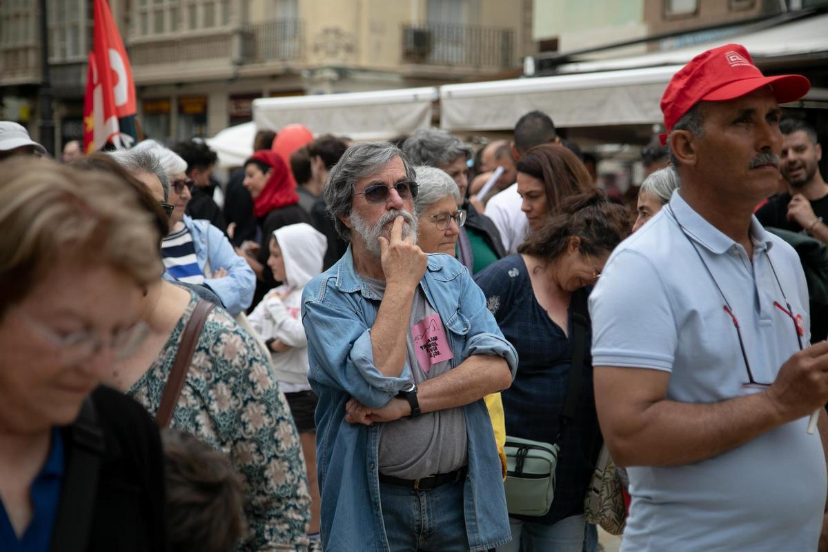 La manifestación por el Día del Trabajador en Cartagena, en imágenes