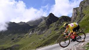 Pogacar, durante la segunda etapa en los Pirineos