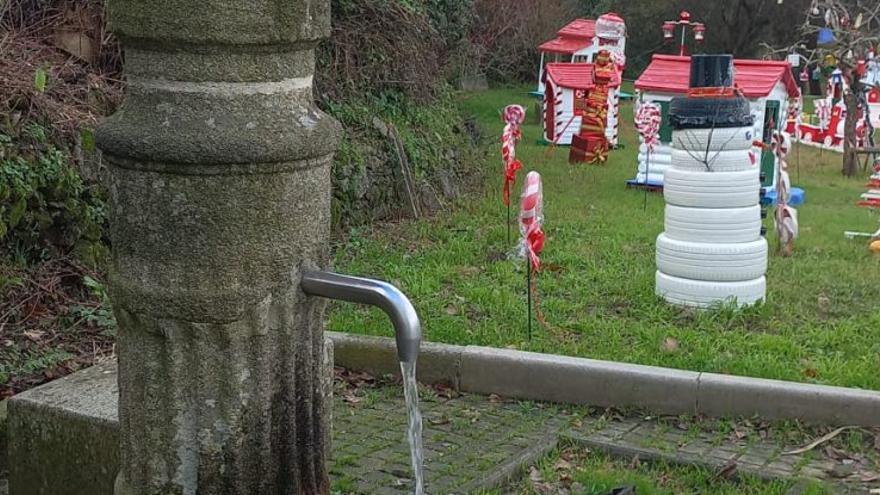 La Fonte do Cura, ayer ya sin el cartel. | A.M.