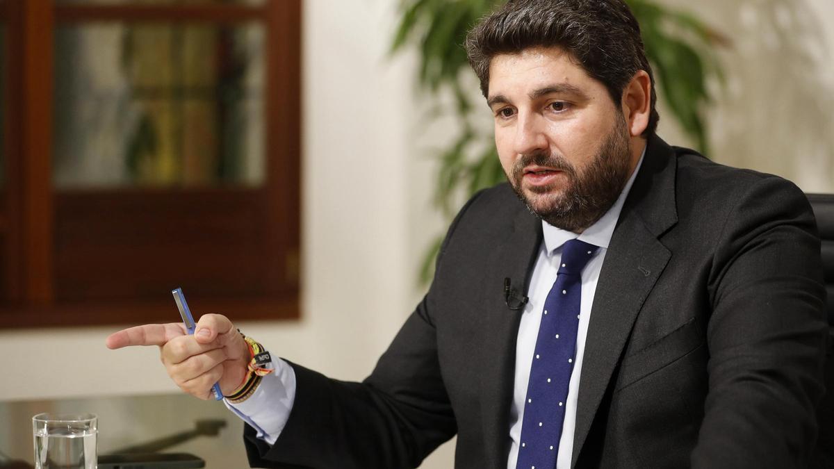 Fernando López Miras, presidente de la Región de Murcia, en una imagen de archivo.