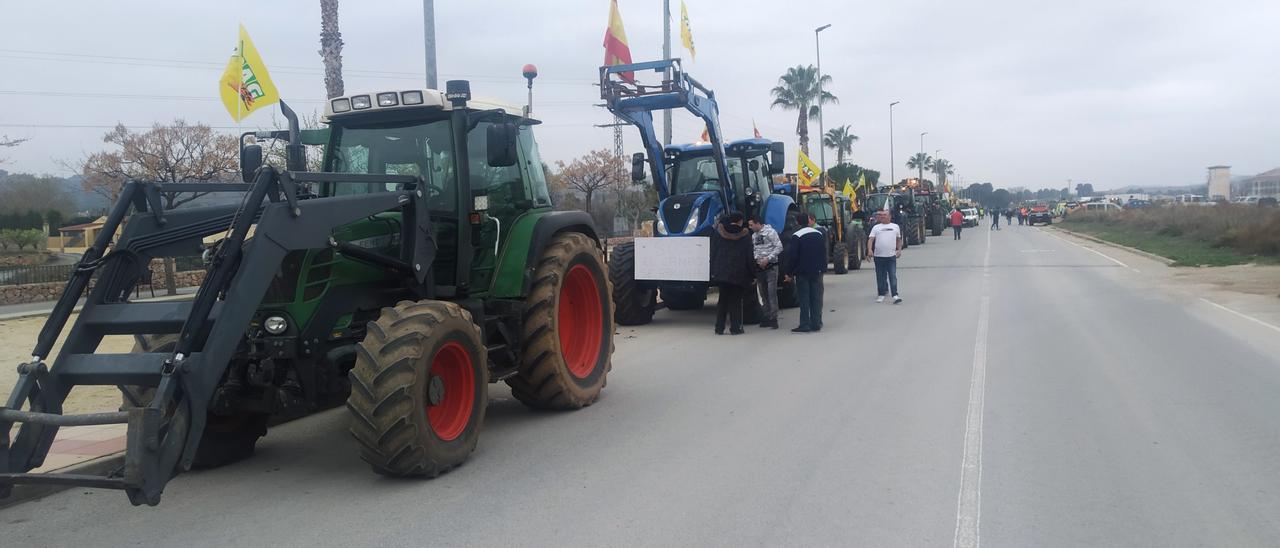 Protesta de agricultores en Jumilla.