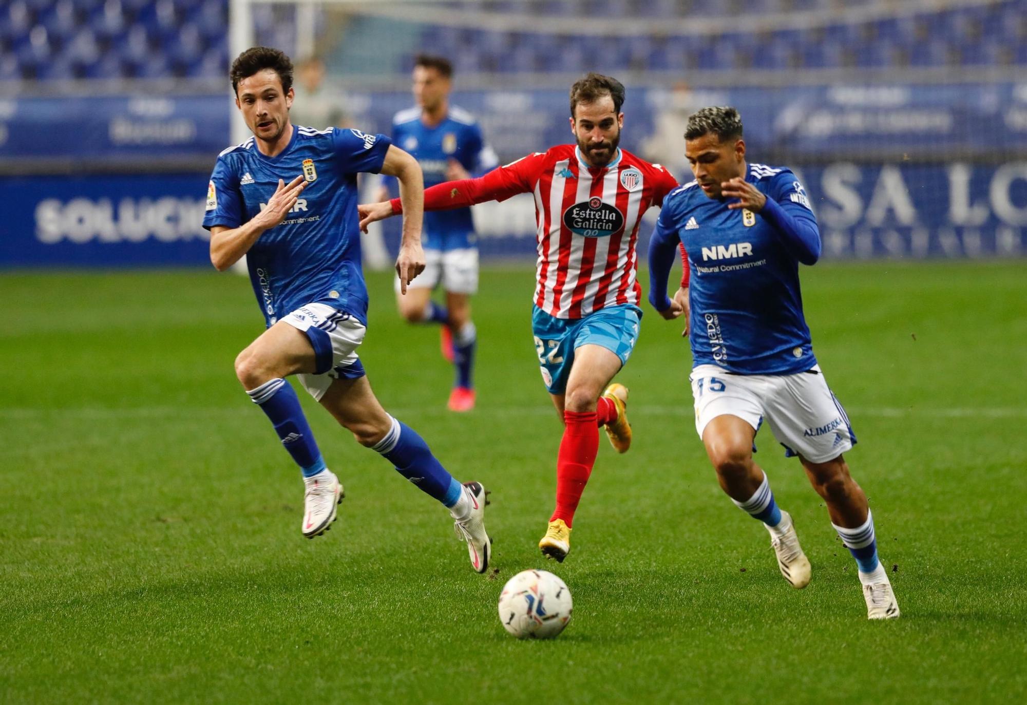 El partido entre el Oviedo y el Lugo, en imágenes