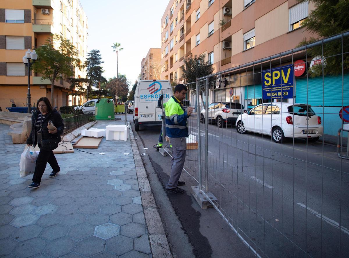 Colocan las valla spara comenzar las obras.