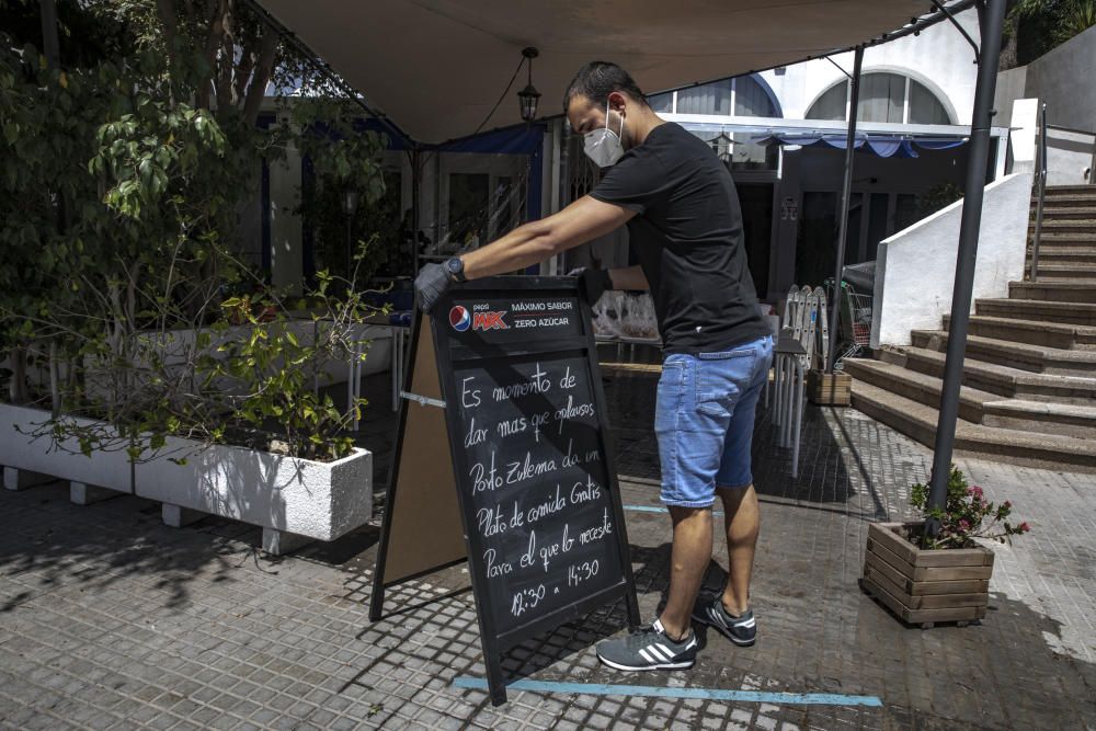 La solidaridad de Eric alimenta a los parados de Cala Major