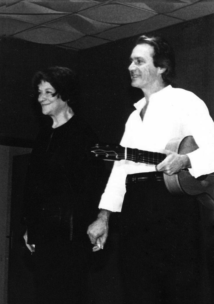 María Casares y Pedro Soler en el recital de 1989