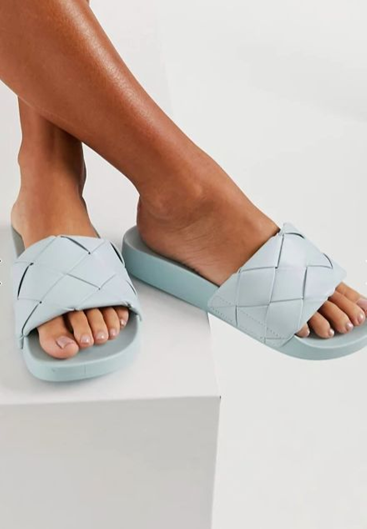 Sandalias azul pastel Finley de ASOS DESIGN