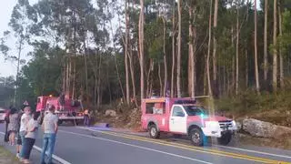 Una rápida intervención frena un incendio forestal en Catoira