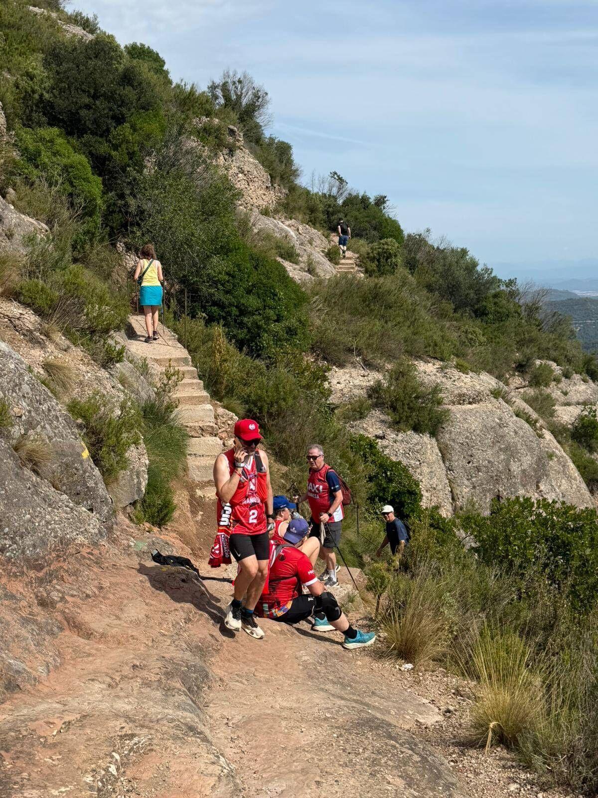 Imatges de la pujada de la Grada d'Animació a Montserrat