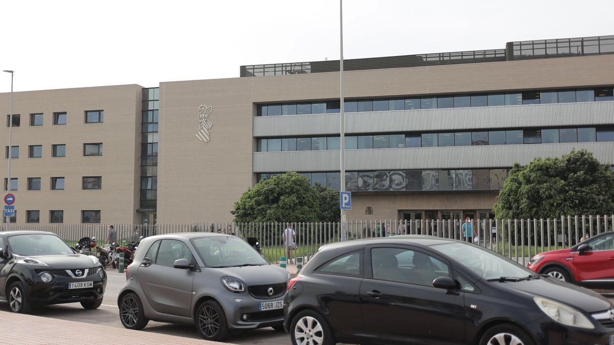 Exterior de la Ciudad de la Justicia de Castellón, donde se tramitan los concursos empresariales.