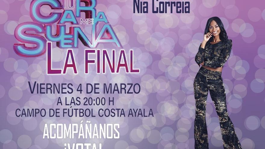 Costa Ayala turns to Nia, who this Friday participates in the final of 'Your face sounds to me'