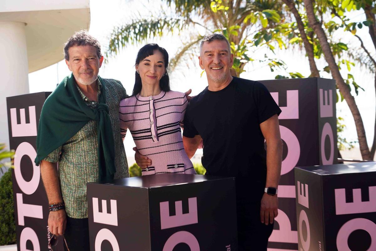 MLG 16-04-2026.-: Encuentro con Julio Bocca, uno de los máximos exponentes del ballet mundial y Premio Lux ductor en el Festival TIP TOE junto al actor malagueño, Antonio Banderas.
