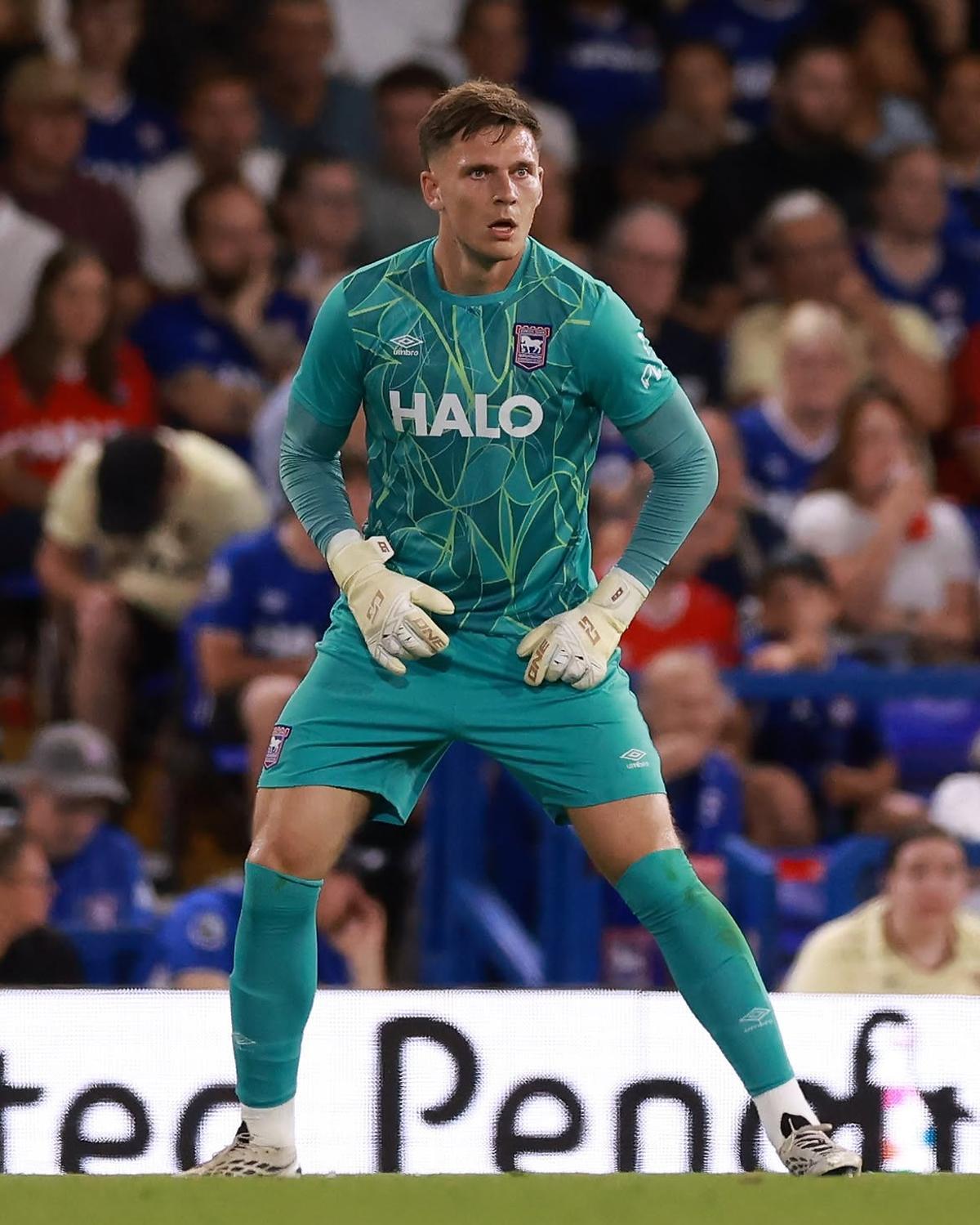 Van Oevelen, con la camiseta del Ipswich