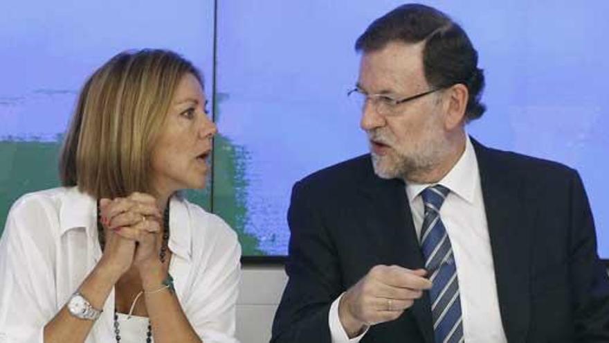 Cospedal y Rajoy, en el Comité.