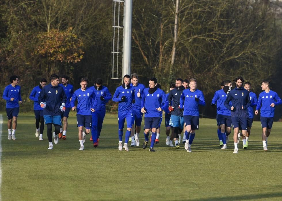 Entrenamiento del Real Oviedo en El Requexón