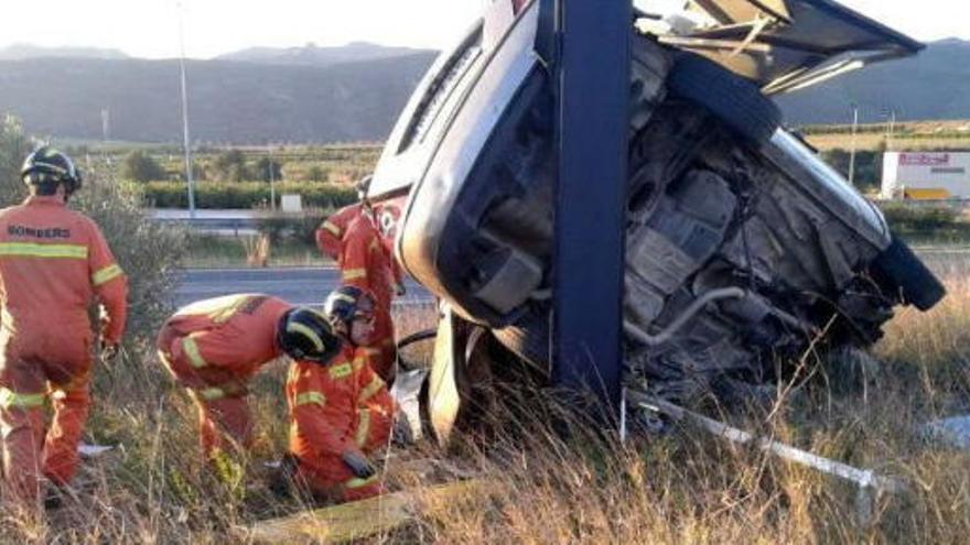 Imagen de un accidente registrado en la Comunidad Valenciana.