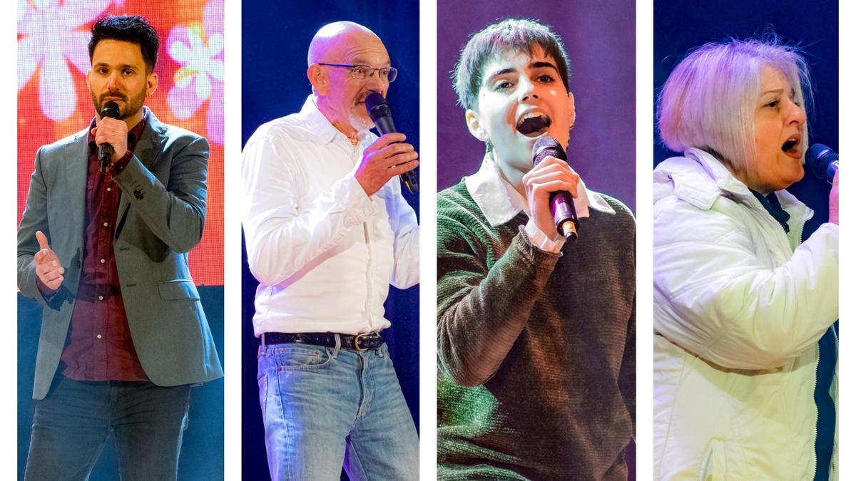 Algunos de los cantantes participantes.