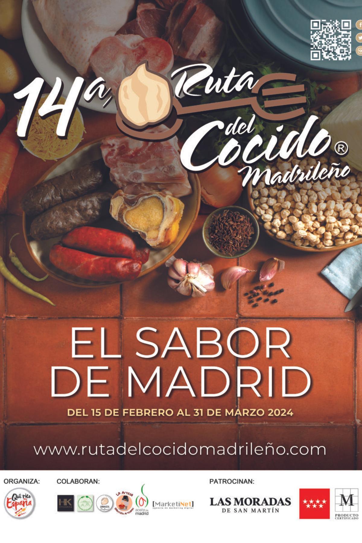 Cartel oficial de la 14ª Ruta del Cocido Madrileño
