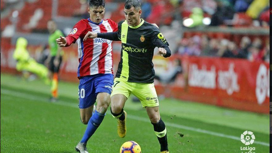 Buenacasa en el partido del sábado ante el Sporting.