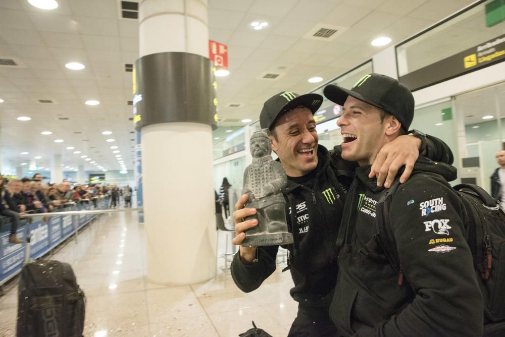 Arribada dels pilots del Dakar a Barcelona