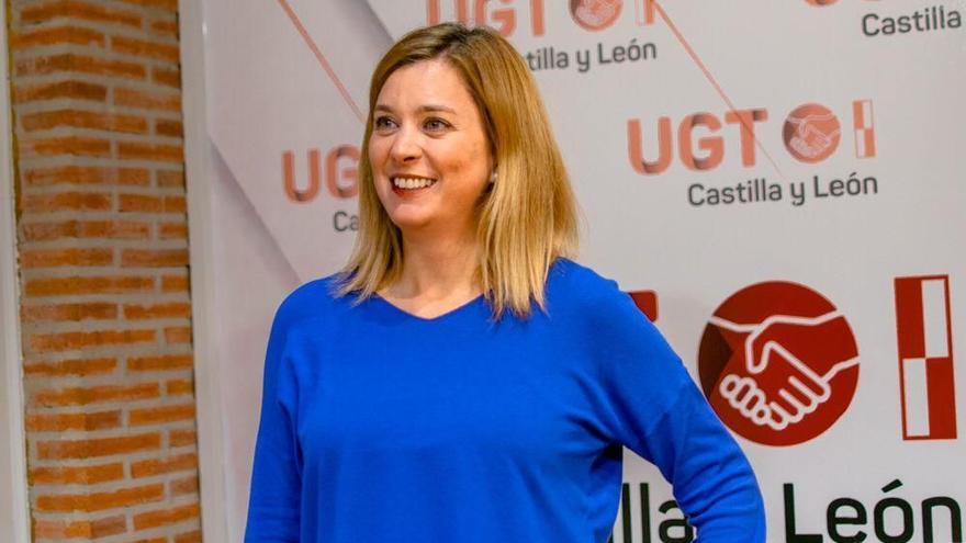 Beatriz García en un acto de UGT