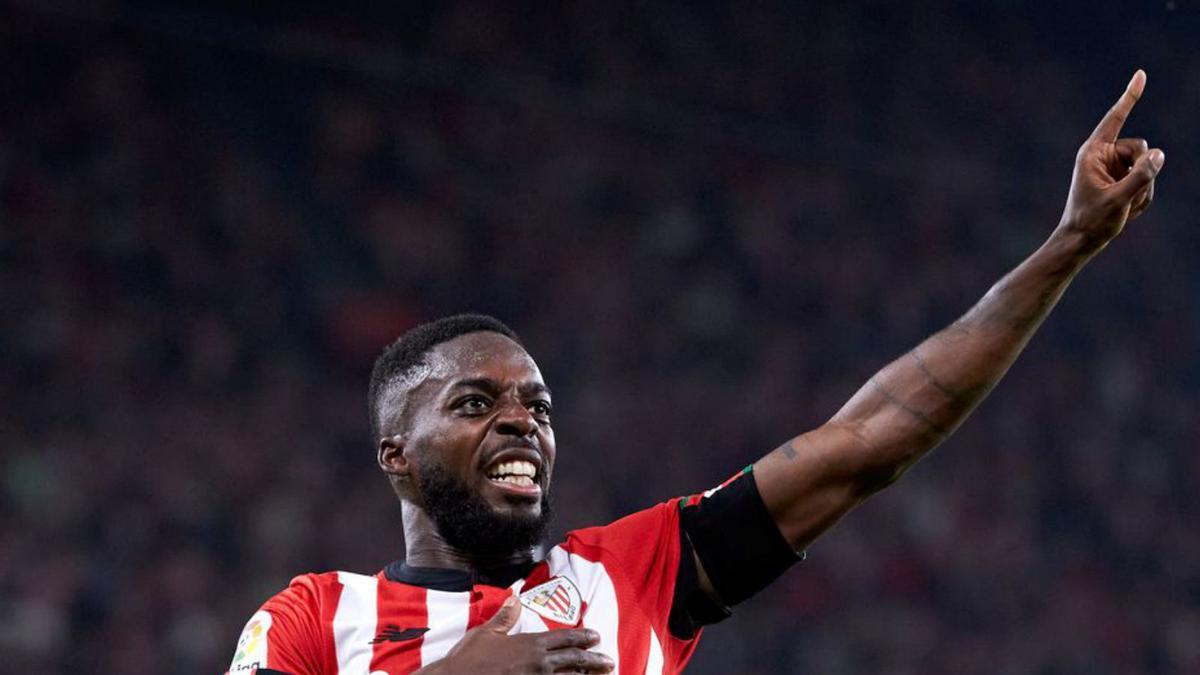 Iñaki Williams celebra el gol que dio el triunfo al Athletic. |  // EUROPA PRESS