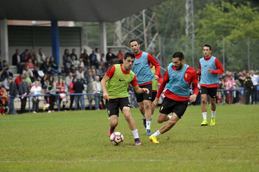 Entrenamiento del Sporting en Blimea