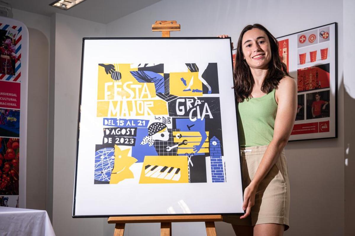 La ilustradora Gina Pont, autora del cartel de las fiestas de Gràcia 2023