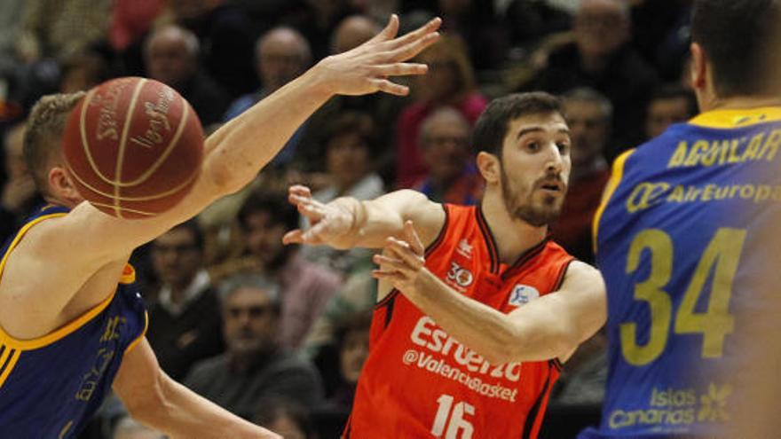 Guillem Vives, en el último partido de ACB ante el Gran Canaria.