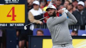 Rahm, durante la segunda jornada del Open Championship