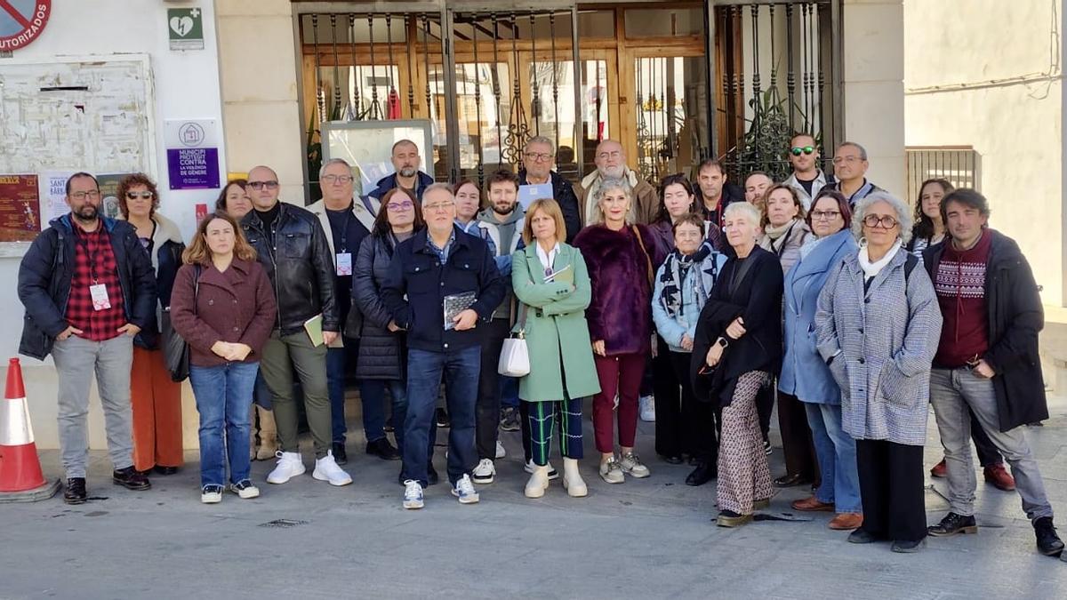 Miembros de Gestió Cultural en Chulilla el pasado jueves.
