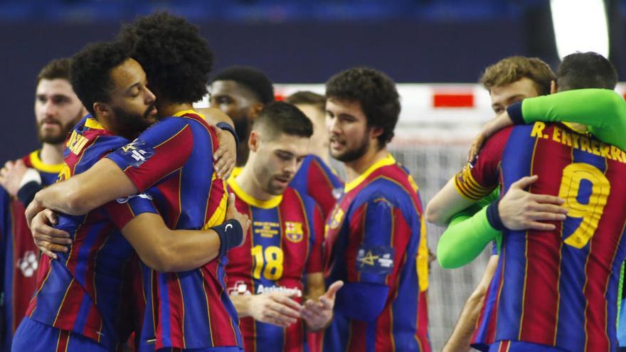 El Barça celebra su pase a la final de Liga de Campeones