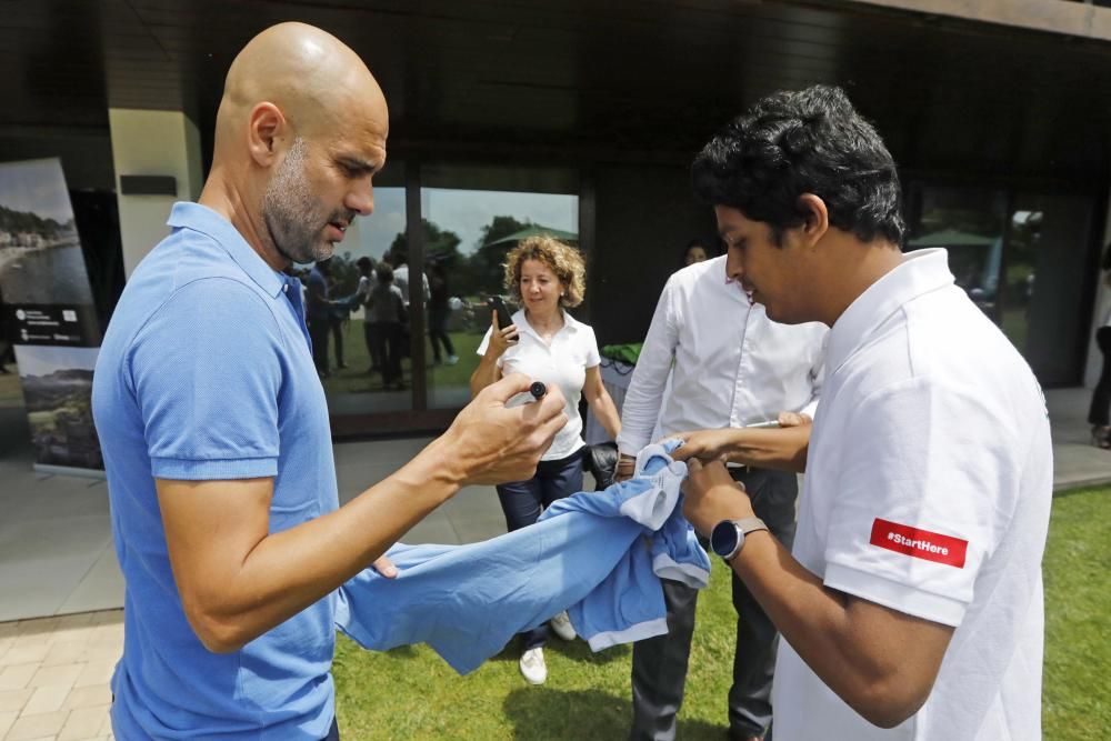 Guardiola i altres exfutbolistes disputen el torneig de golf a Caldes de Malavella