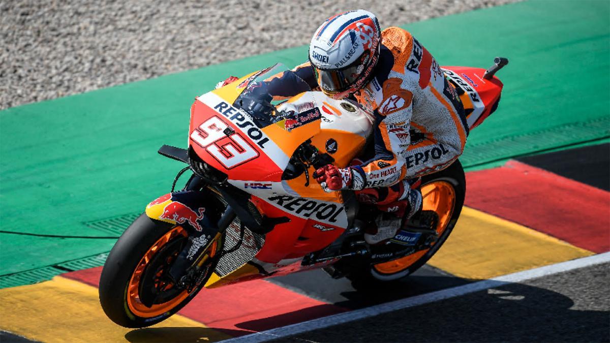 Marc Márquez, durante la carrera del GP de Alemania