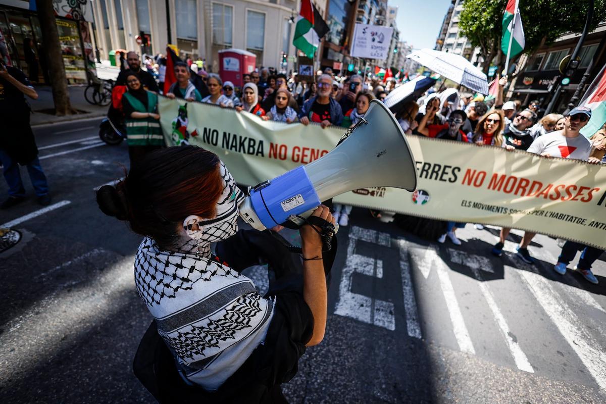 Todas las fotos de la manifestación por Palestina este sábado 16 de mayo