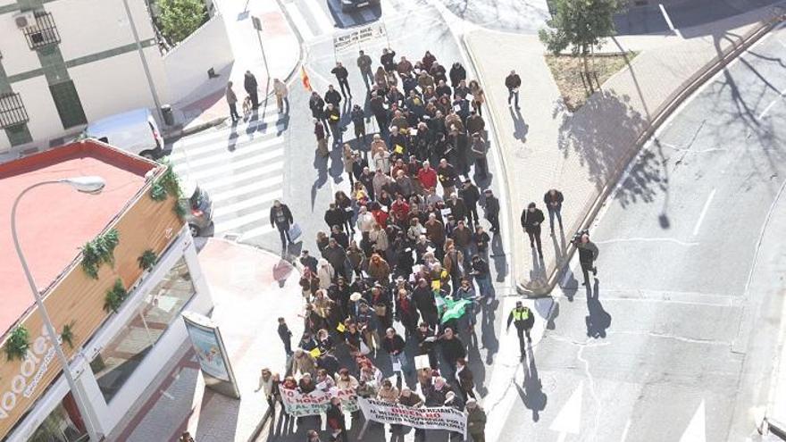 Manifestación vecinal contra la llegada del metro al Civil.