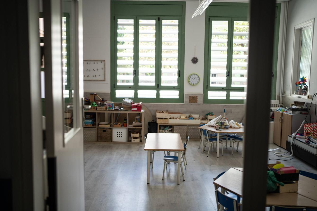 Una aula de infantil de la escuela Vedruna de Manlleu, el pasado 10 de julio.