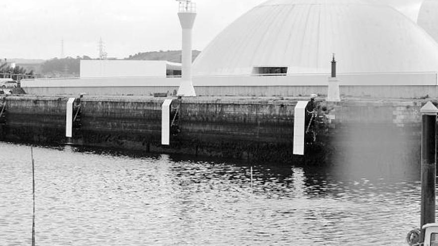 Defensas en el muelle de San Agustín, donde atracarán los cruceros.