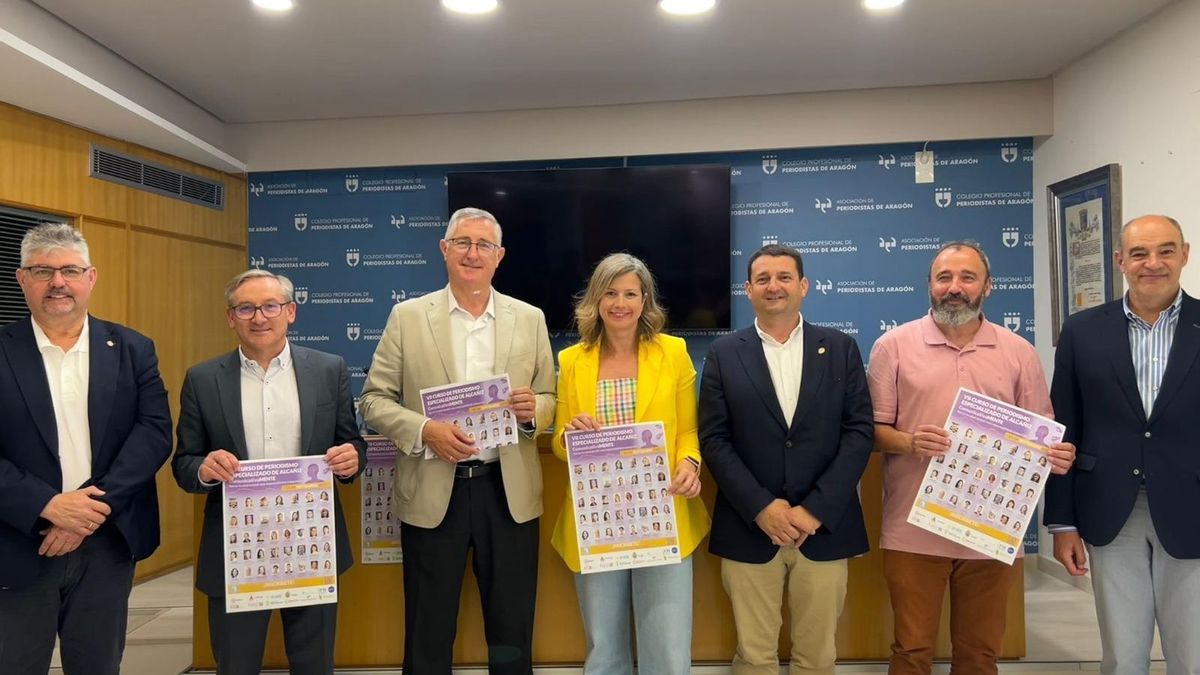Presentación del VII Curso Nacional de Periodismo Especializado de Alcañiz, este miércoles.