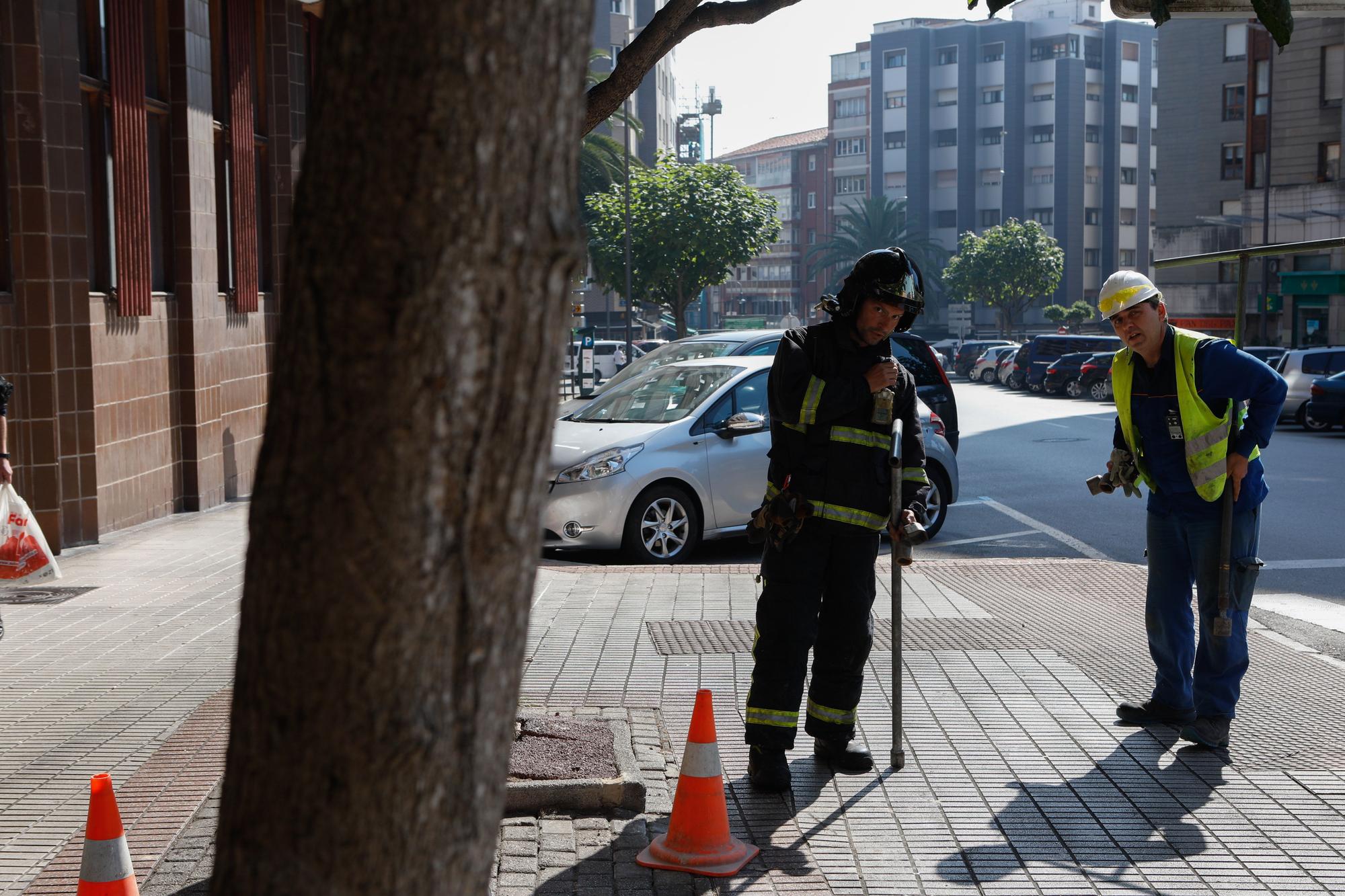 En imágenes: fuga de gas en Avilés